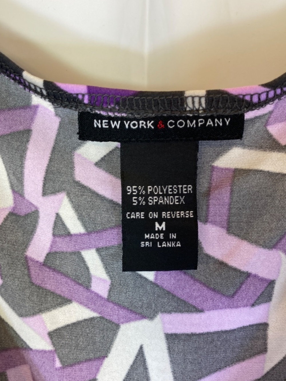 New York & Company Dress Sz M Cowl Neck Dress Gray Purple Worn Once - Picture 2 of 11